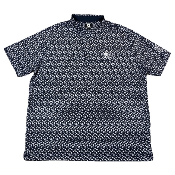 Footjoy Golf Polo Shirt Waste Management Phoenix Open Navy Blue Men's 2XL